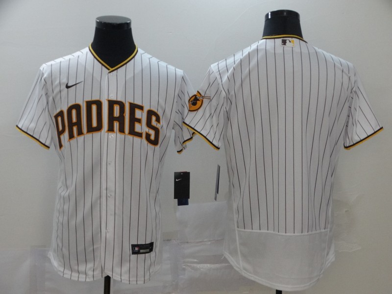 Men's San Diego Padres Blank White Flex Base Stitched Baseball Jersey